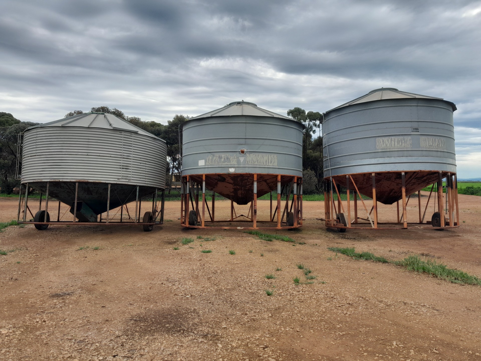 field bins back view
